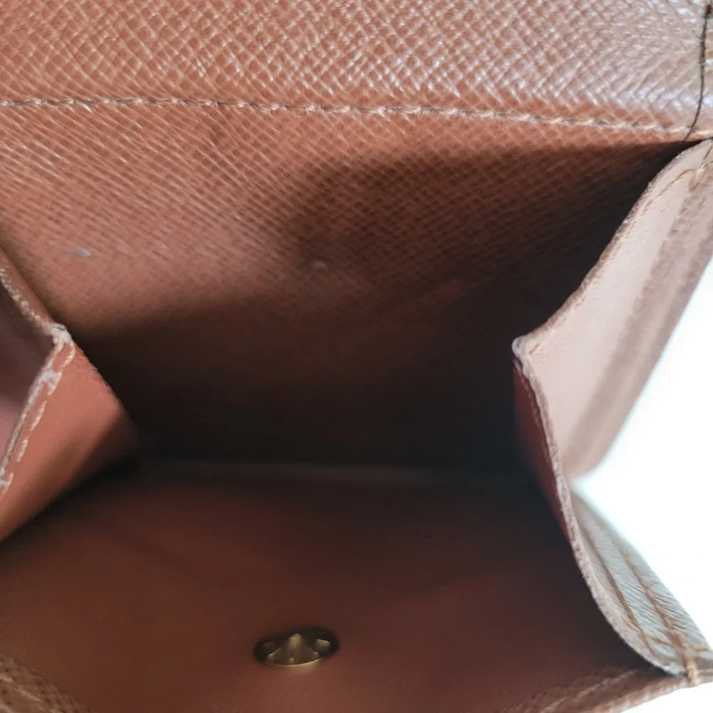 Louis Vuitton Monogram Bifold Wallet Brown Canvas CA0038 Made in Spain Men Women